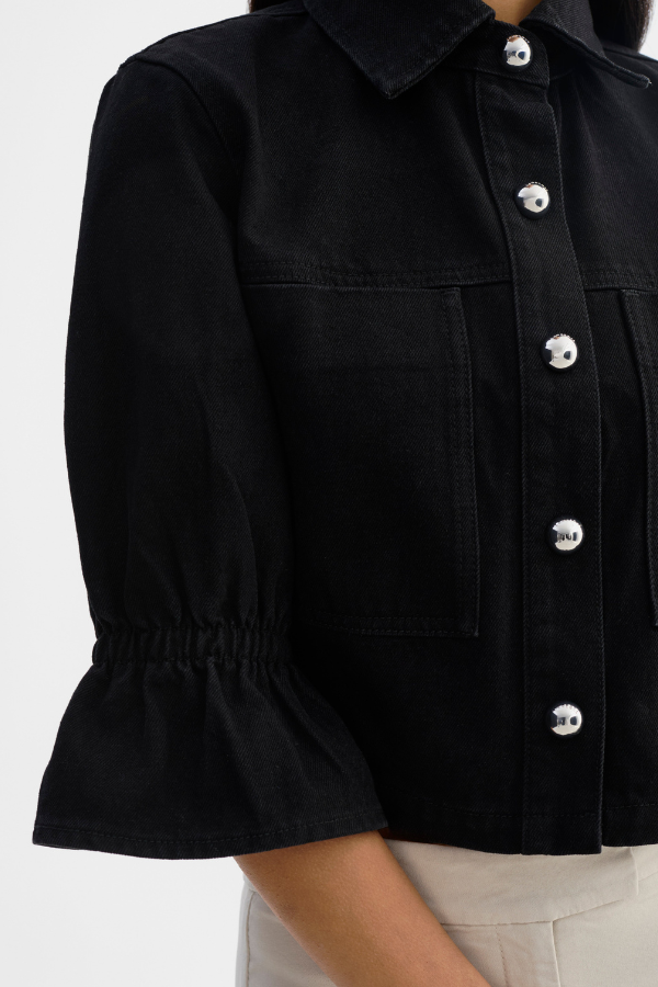 LAMARQUE Carolina Denim Ruffle Sleeve Jacket (Available in Multiple Colours)