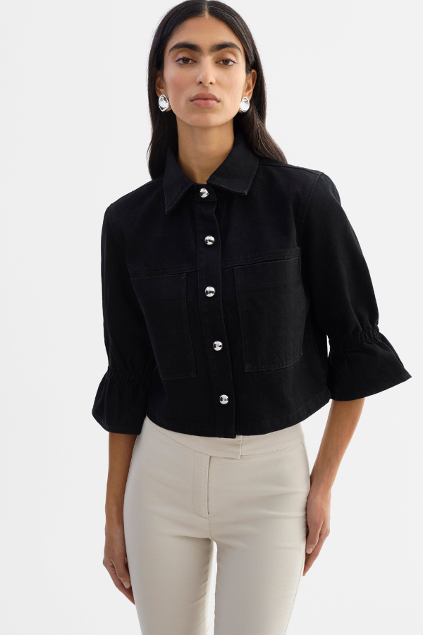 LAMARQUE Carolina Denim Ruffle Sleeve Jacket (Available in Multiple Colours)