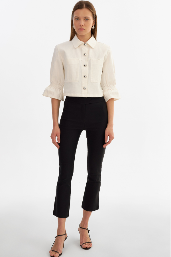 LAMARQUE Carolina Denim Ruffle Sleeve Jacket (Available in Multiple Colours)