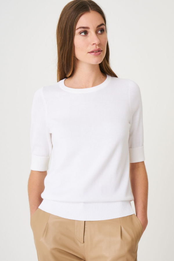Repeat Classic Short Sleeve Knit Pullover
