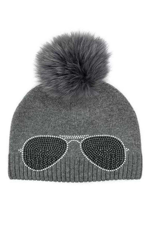 Aviator Knit Pom Hat - Multiple Colours Available