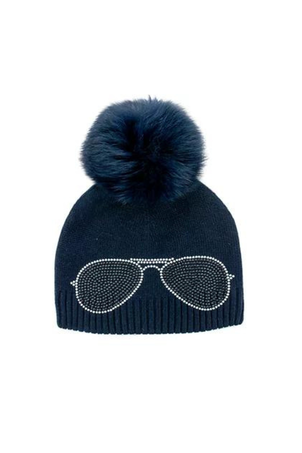 Aviator Knit Pom Hat - Multiple Colours Available