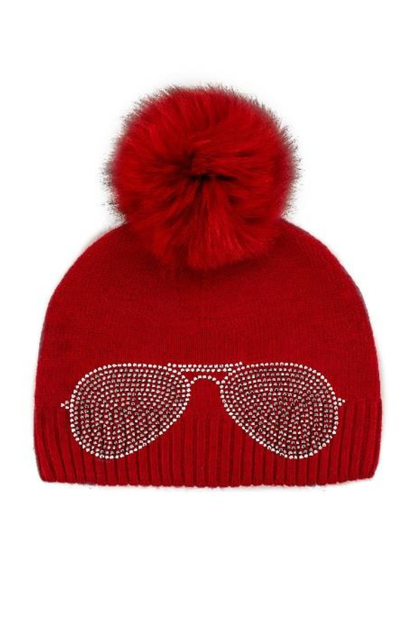 Aviator Knit Pom Hat - Multiple Colours Available