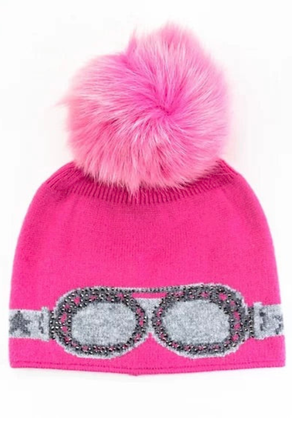 Ski Goggles Pom Hat - Multiple Colours Available