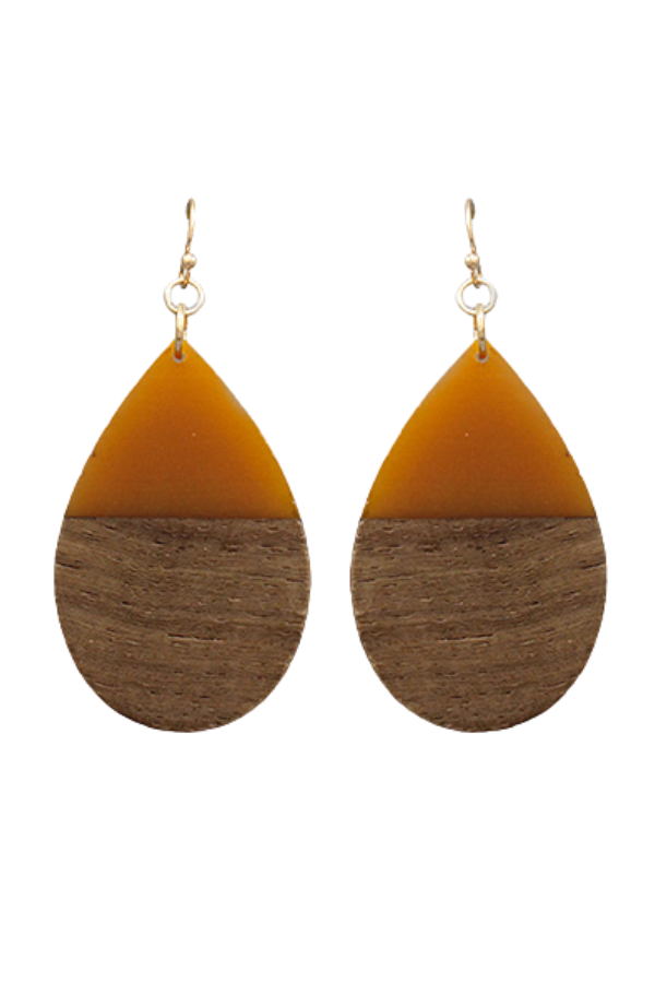 Two-Tone Teardrop Earrings