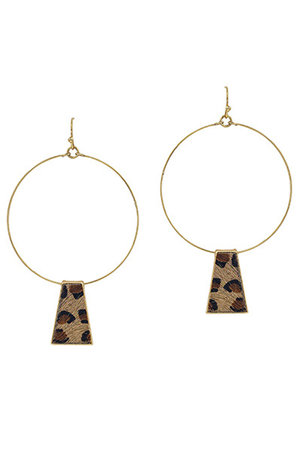 Trapezoid Circle Earrings