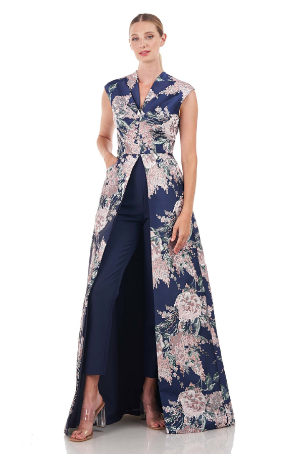 Kay Unger Pia Floral Jumpsuit