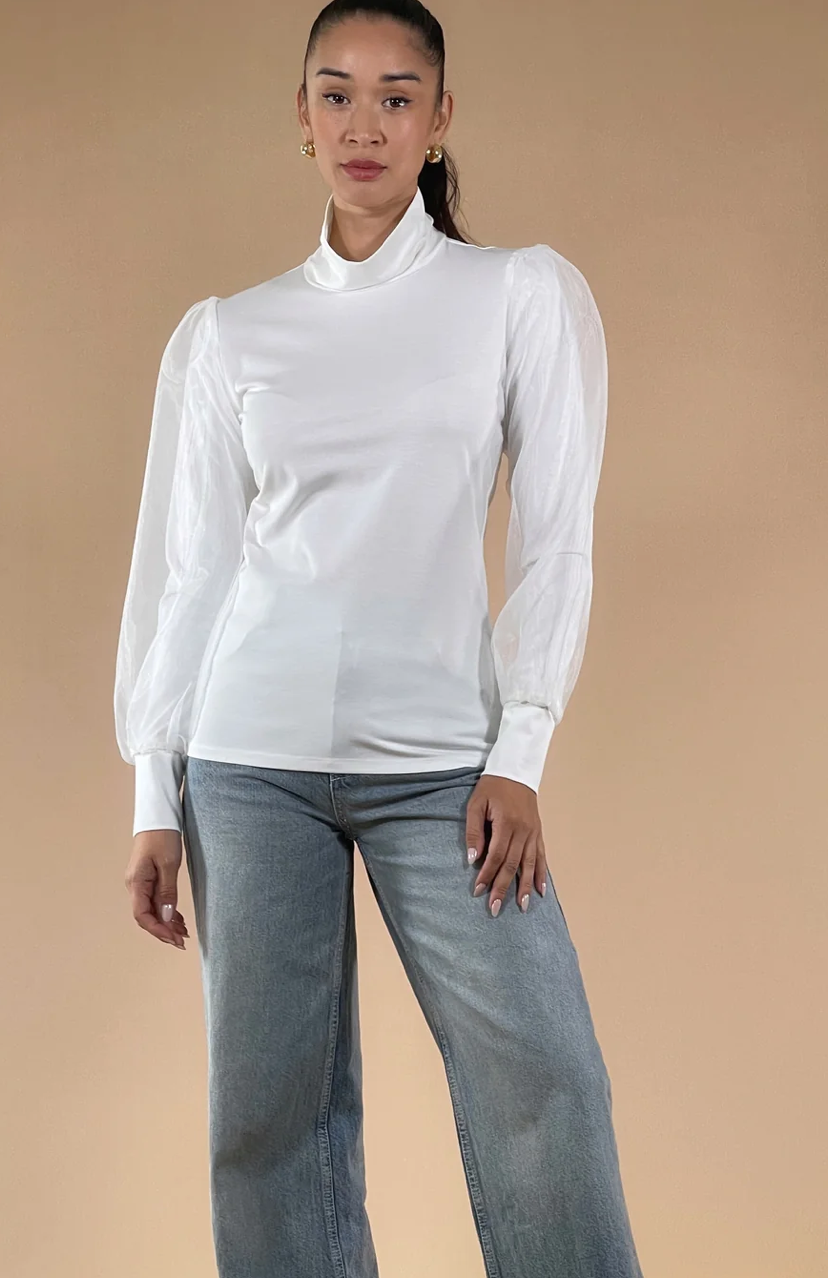 Periphery Starlight Organza Sleeve Top