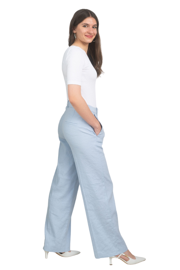 Cambio Stretch Linen Pin Tuck Pant