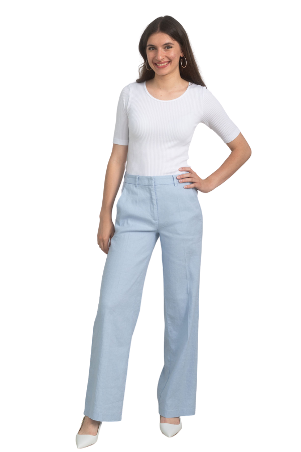 Cambio Stretch Linen Pin Tuck Pant