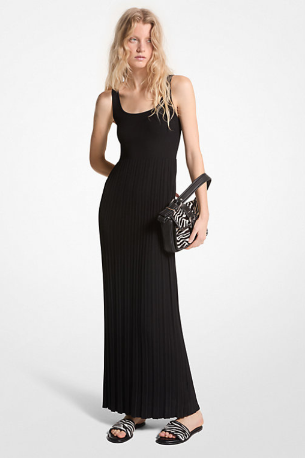 Michael Kors Scoop Tank Flounce Maxi Dress (Available in Multiple Colours)