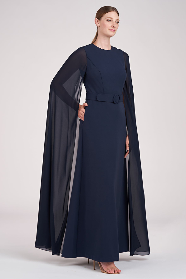 Kay Unger Freya Cape Gown