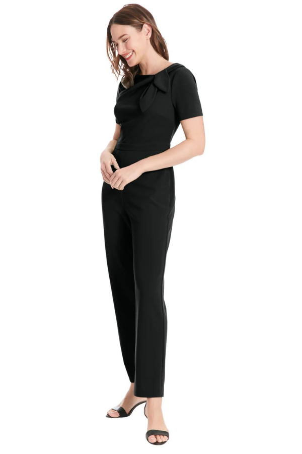 London Times Nylah Side Bow Jumpsuit