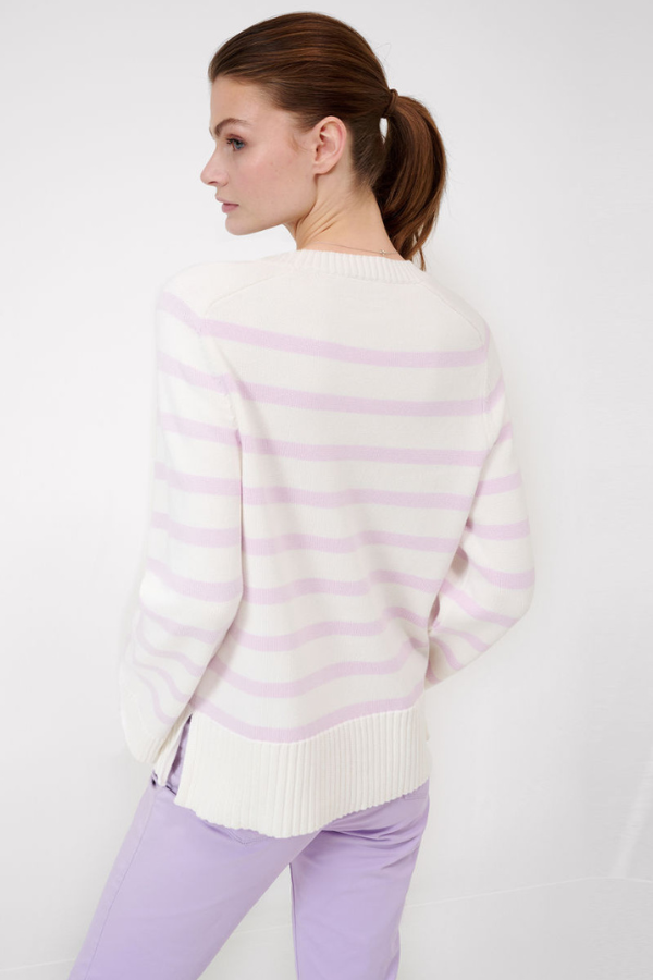 Brax Lia Round Neck Striped Sweater