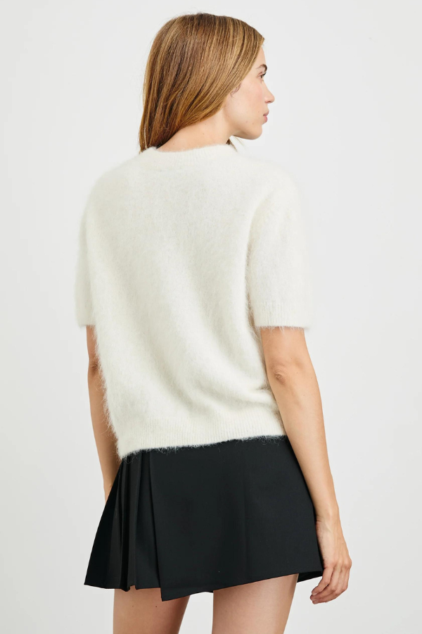 Rails Half Sleeve Crew Neck Knit Top