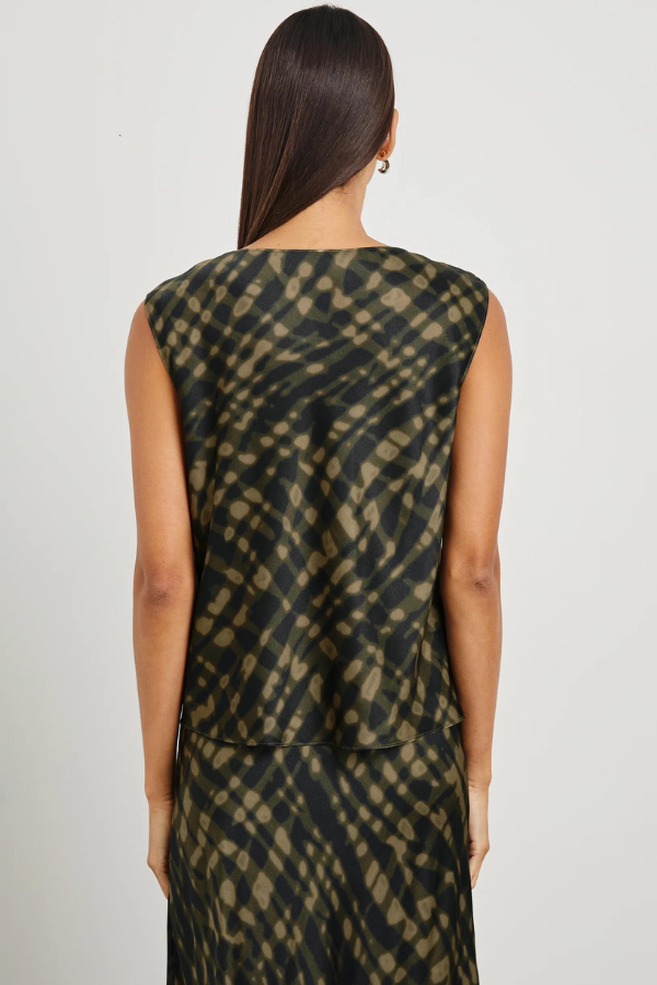 Rails Lilly Sleeveless Print Satin Top