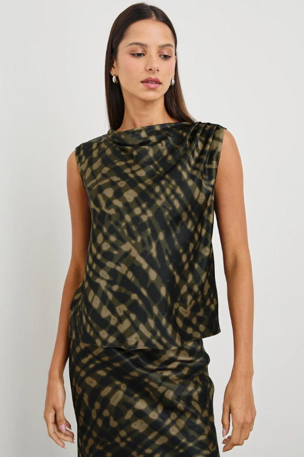 Rails Lilly Sleeveless Print Satin Top