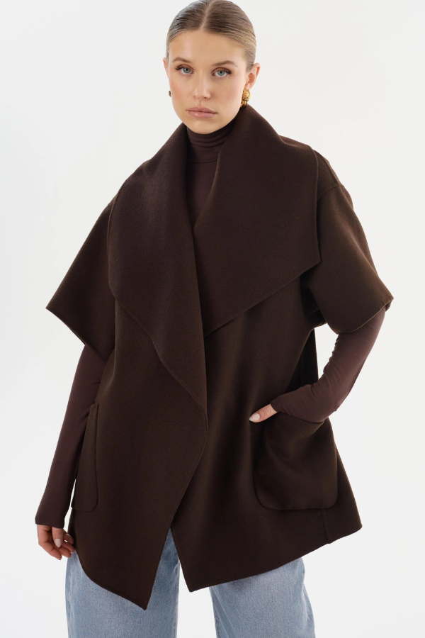 Lamarque Penelope Wool Cape Coat