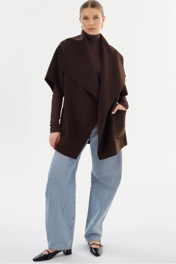 Lamarque Penelope Wool Cape Coat