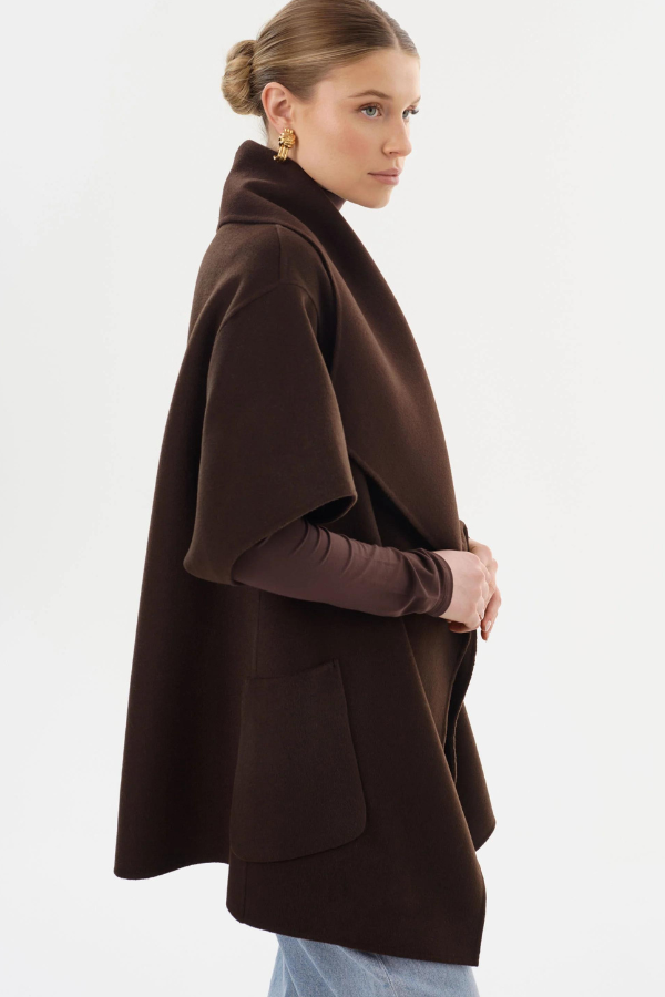 Lamarque Penelope Wool Cape Coat