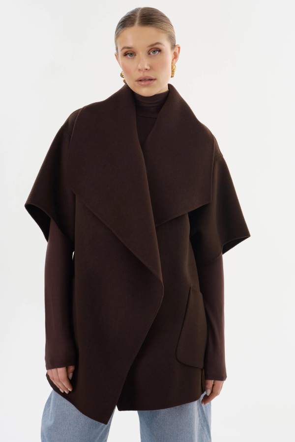 Lamarque Penelope Wool Cape Coat