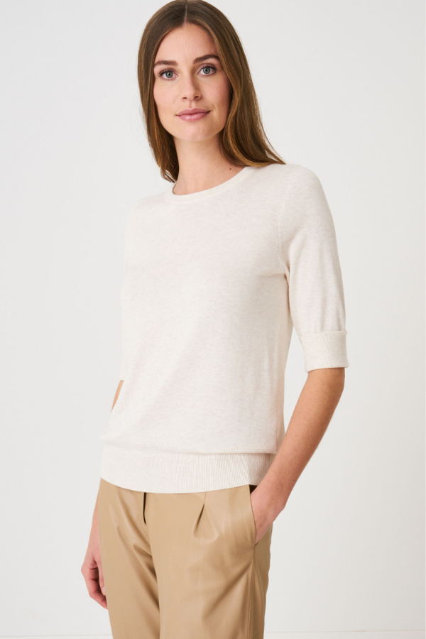 Repeat Classic Short Sleeve Knit Pullover