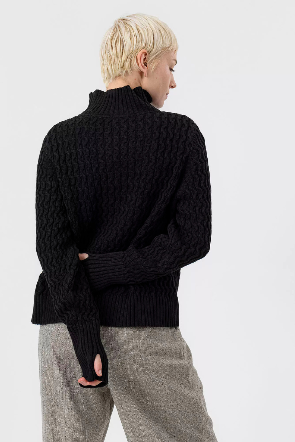 Holebrook Leah Cable Knit Mock Neck Sweater