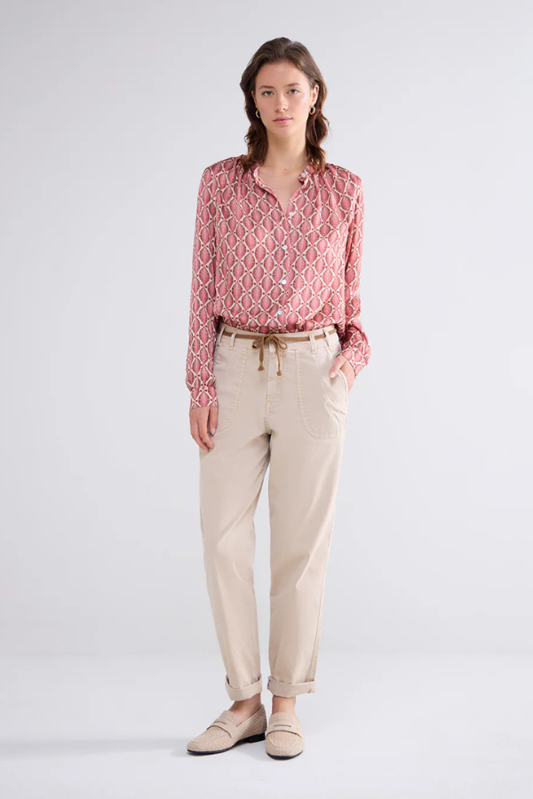 Summum Patterned Button Down Blouse