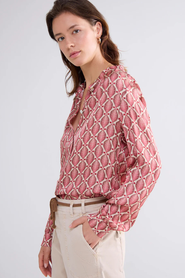 Summum Patterned Button Down Blouse