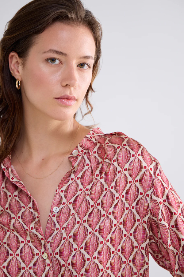 Summum Patterned Button Down Blouse