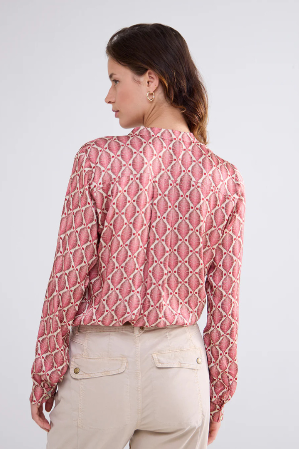 Summum Patterned Button Down Blouse