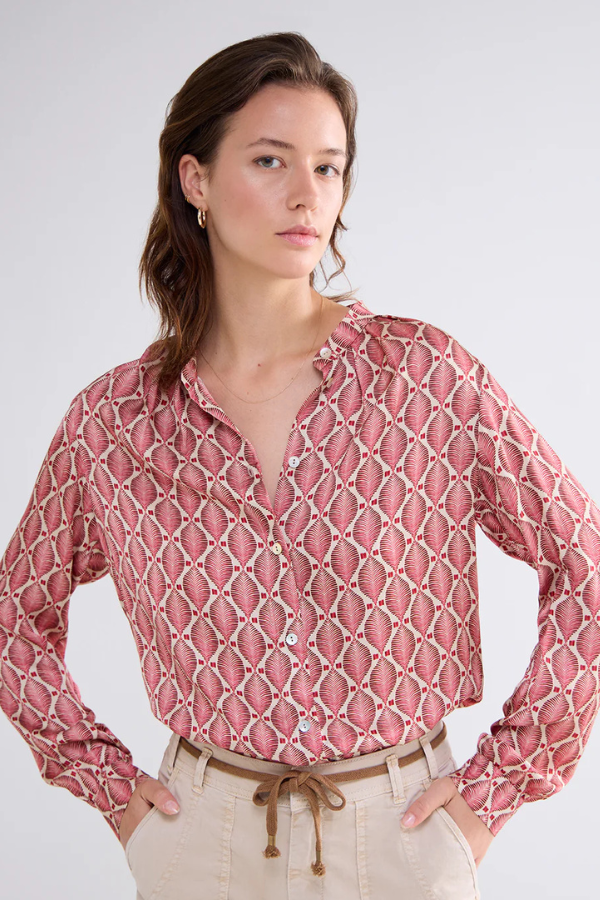 Summum Patterned Button Down Blouse