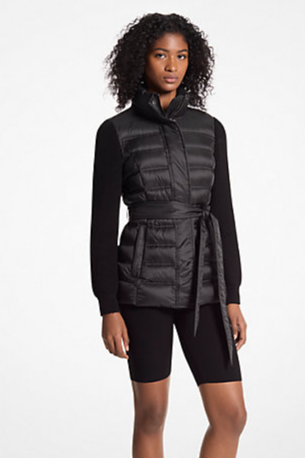 Michael Kors Mixed Media Packable Down Jacket Danna Nicole