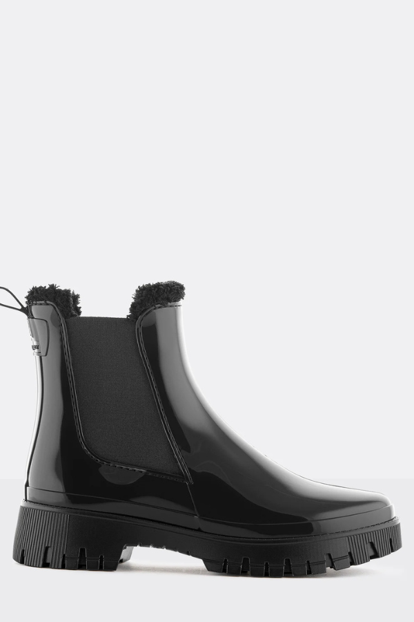 Lemon Jelly Fleece Lined Short Rain Boot