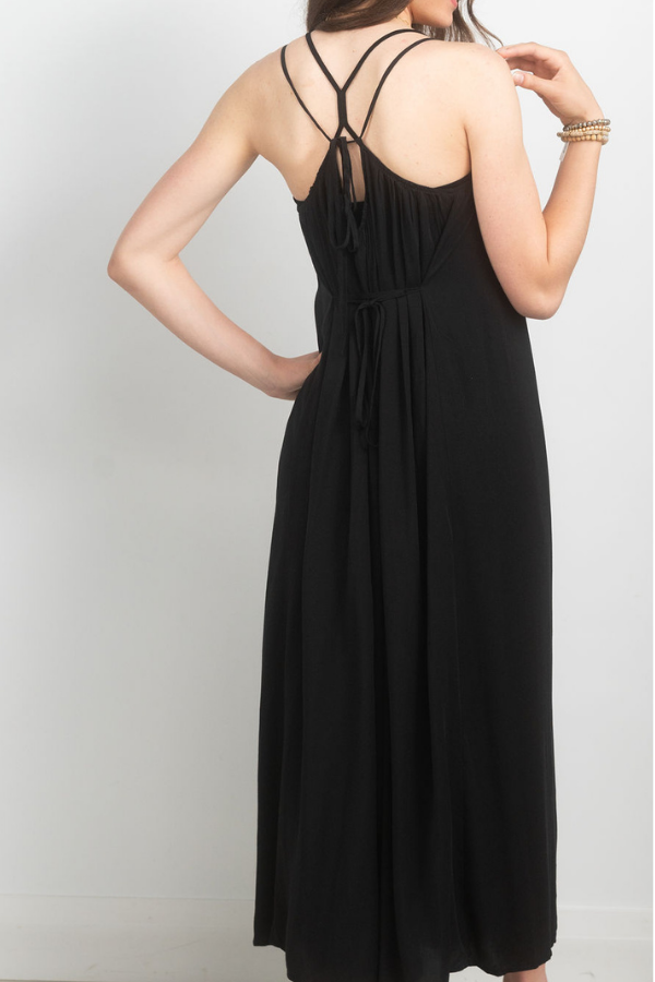 C'est Moi Viscose Maxi Dress With Bralette