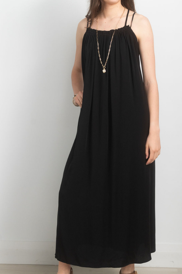 C'est Moi Viscose Maxi Dress With Bralette