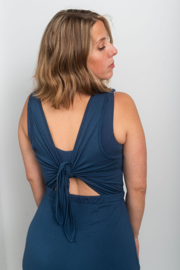 C'est Moi Bamboo Front Tie Dress With Bralette (Available in Multiple Colours)