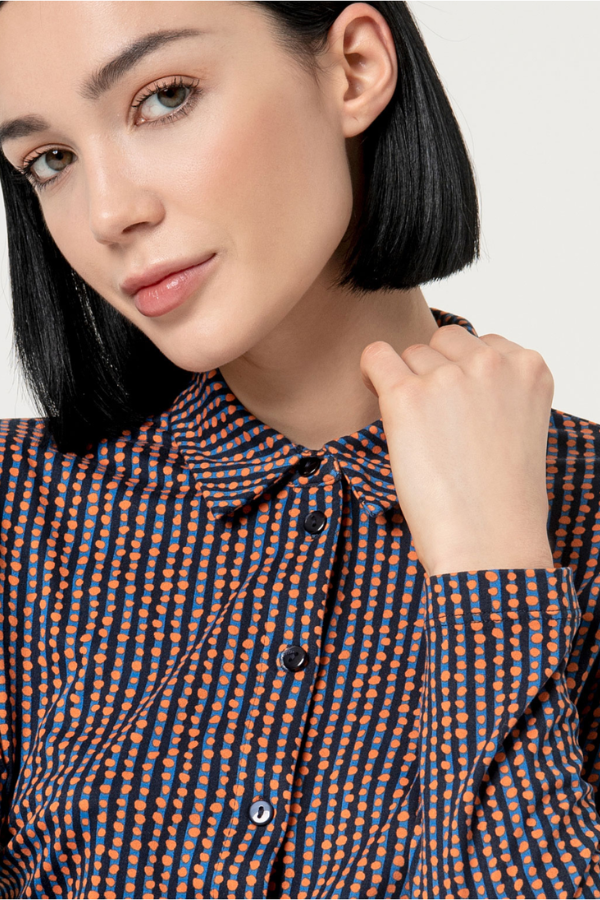 Surkana Striped Print Shirt