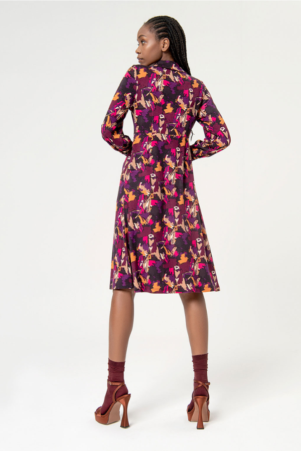 Surkana Stretch Print Shirt Dress