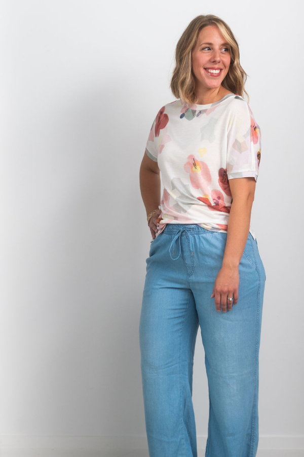 Brax Caelen Floral Short Sleeve Top