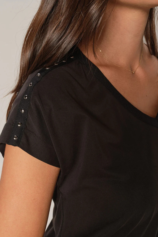 Mos Mosh Narelle V-Neck Stud Tee