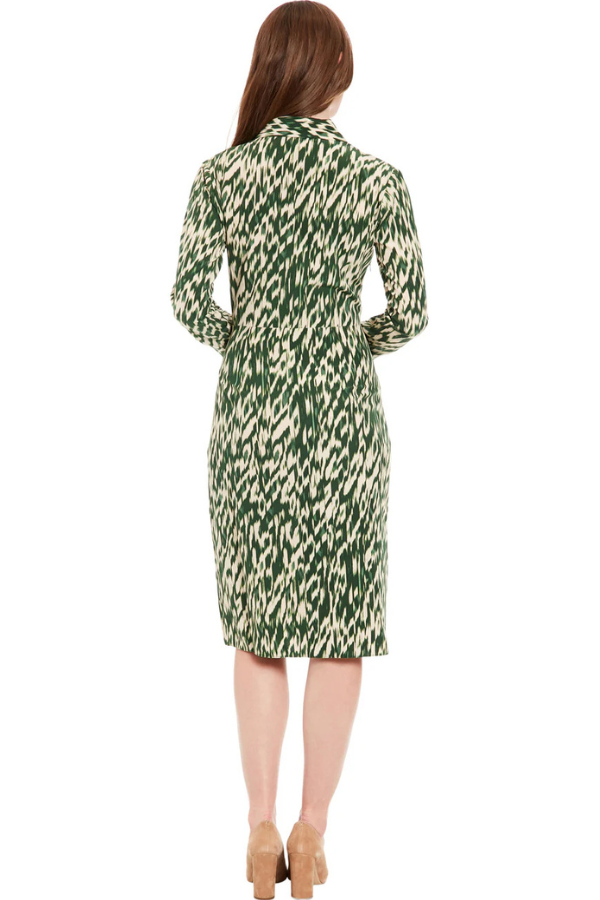 London Times Faux Wrap Side Tie Dress