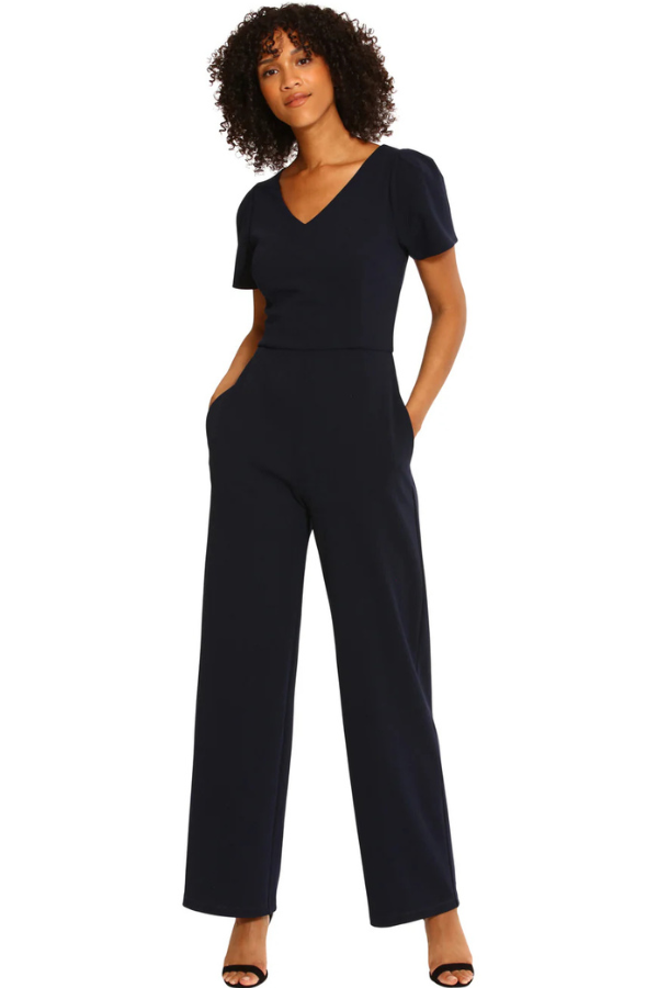 Maggy London V-Neck Jumpsuit