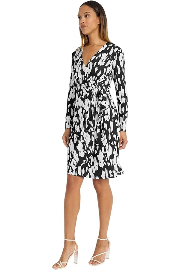 Maggy London Side Tie Long Sleeve Dress