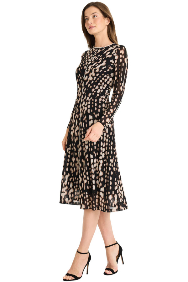 Maggy London Long Sleeve A-Line Dress