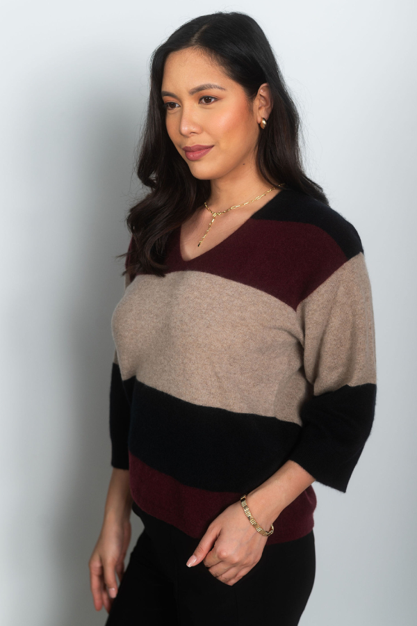 Repeat Cashmere Colour Block Sweater