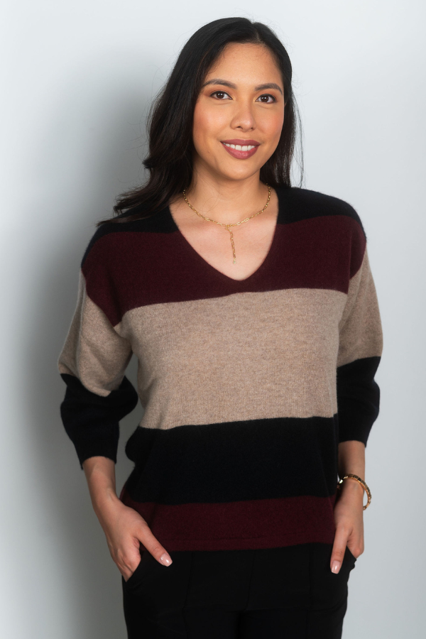 Repeat Cashmere Colour Block Sweater