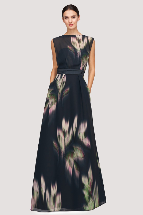 Kay Unger Floral Tess Gown