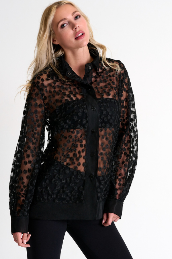 SHAN Embroidered Floral Shirt