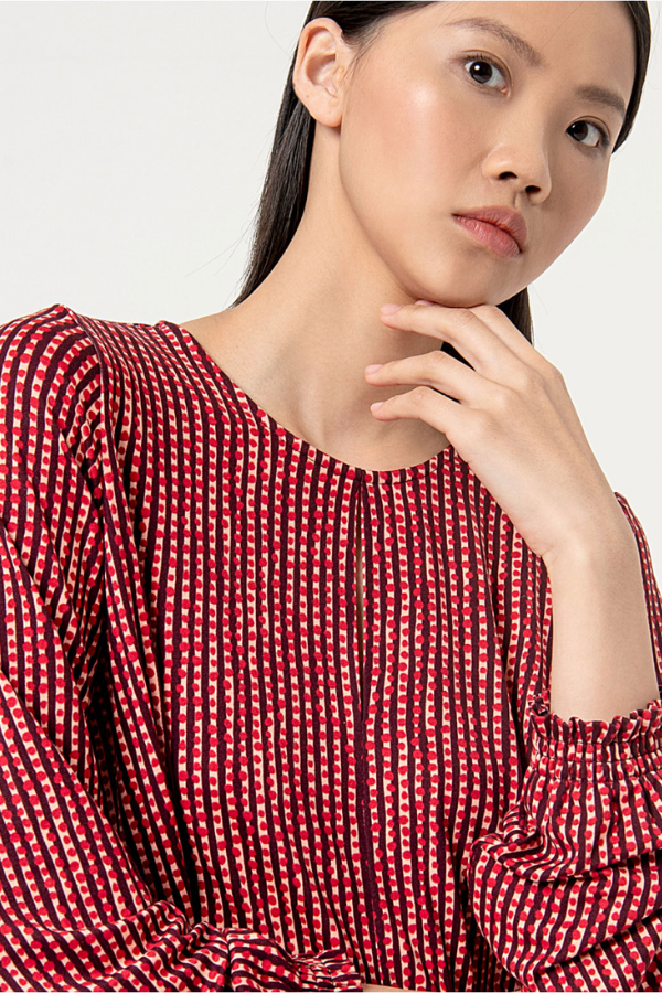 Surkana Circle Print Top